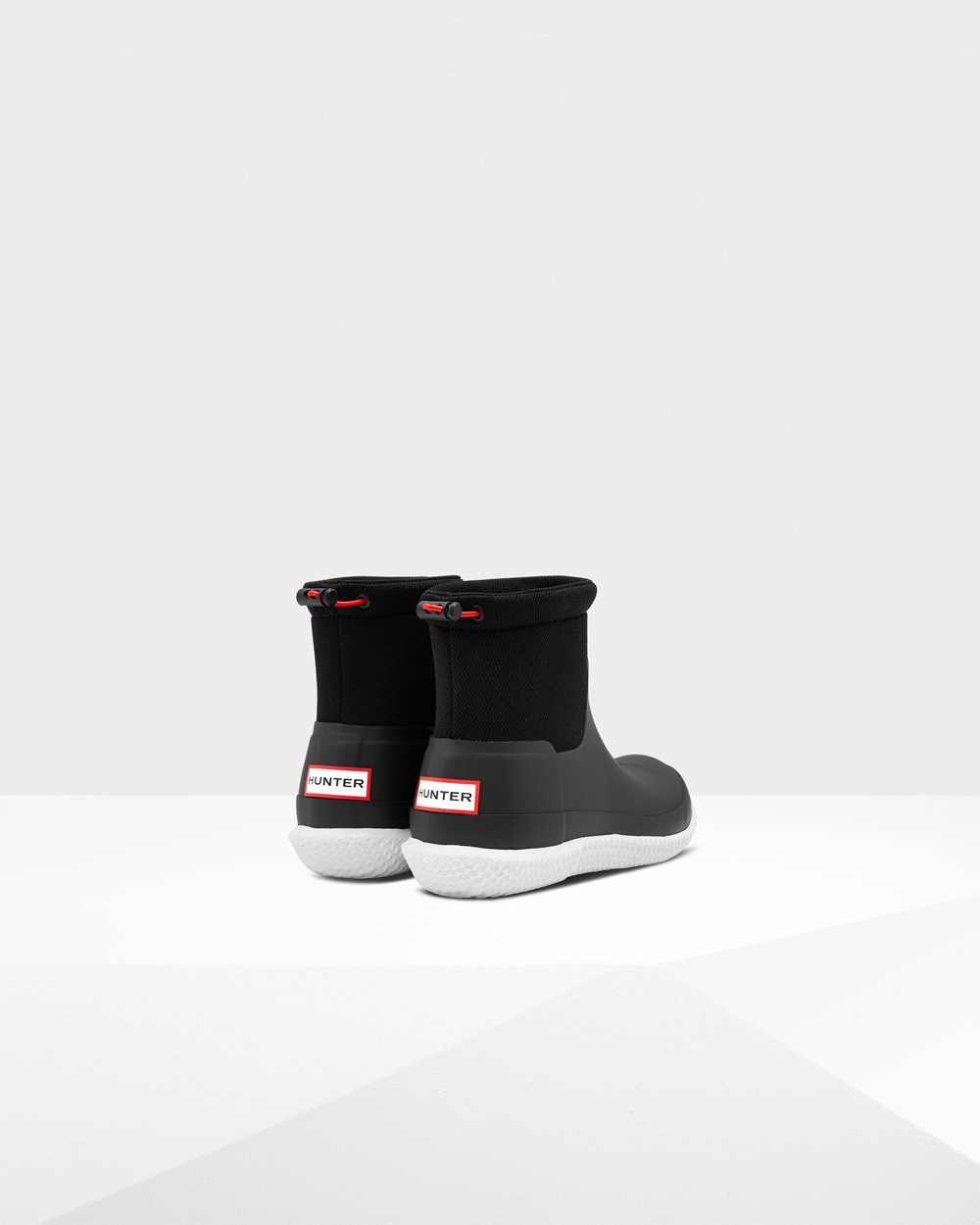 Sneakers Damske - Hunter Original Short Mesh Boots - Čierne - QAGWKXV-24
